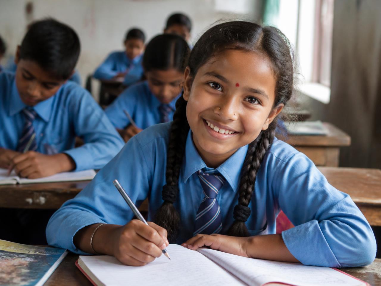 Students studying in classroom supported by H2H